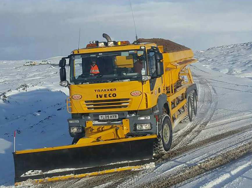 Winter maintenance on Bhlaraidh and Glendoe Windfarm projects for SSE on behalf of RJ Mcleods
